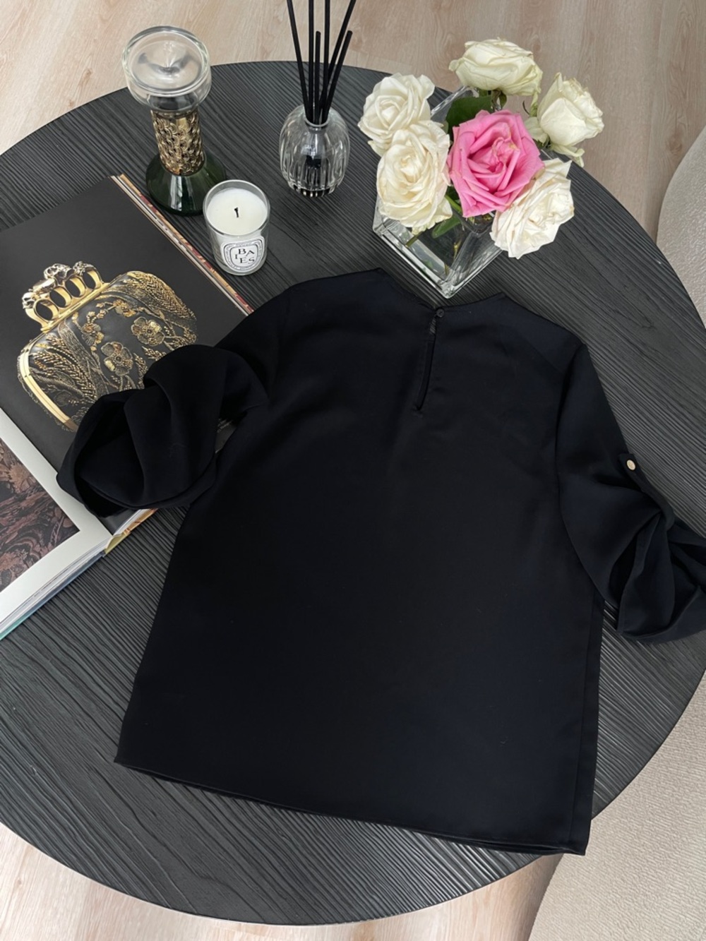 Versace Relaxed Black Blouse sz 38 $995 - Picture 6 of 16
